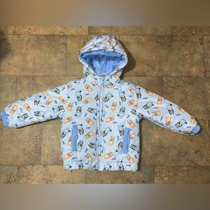 bluey cartoon puffer coat